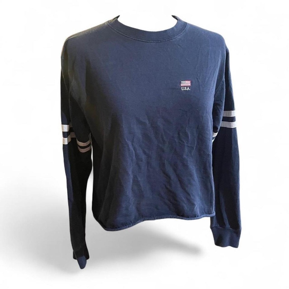 John Galt Oversized USA Stripped Long Sleeve